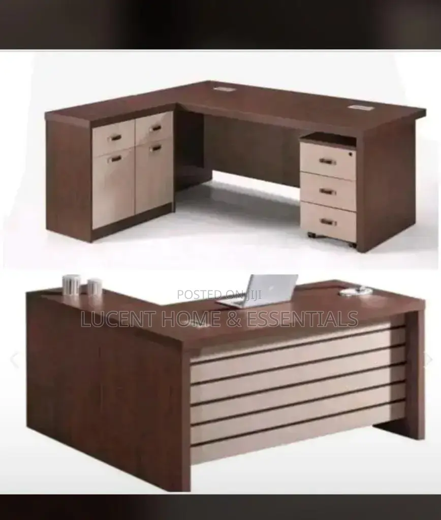Luxury Executive Director Desk With Integrated Storage Extension