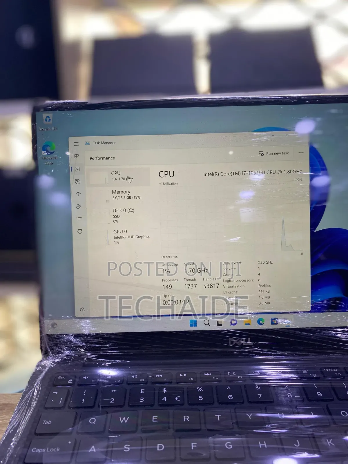 Laptop Dell XPS 13 7390 16GB Intel Core i7 SSD 512GB