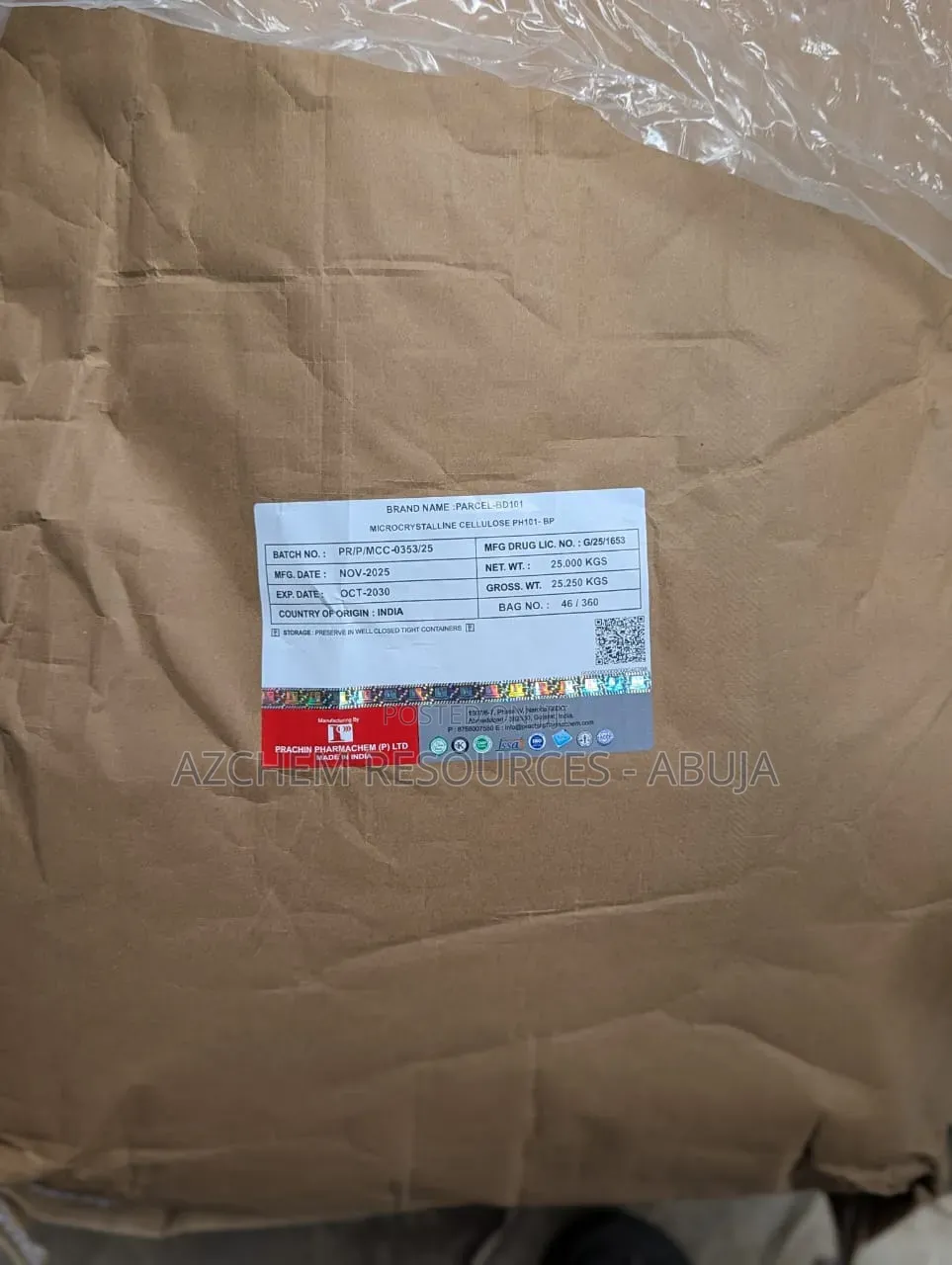 Microcrystalline Cellulose Ph101 – 25kg Pharmaceutical Grade