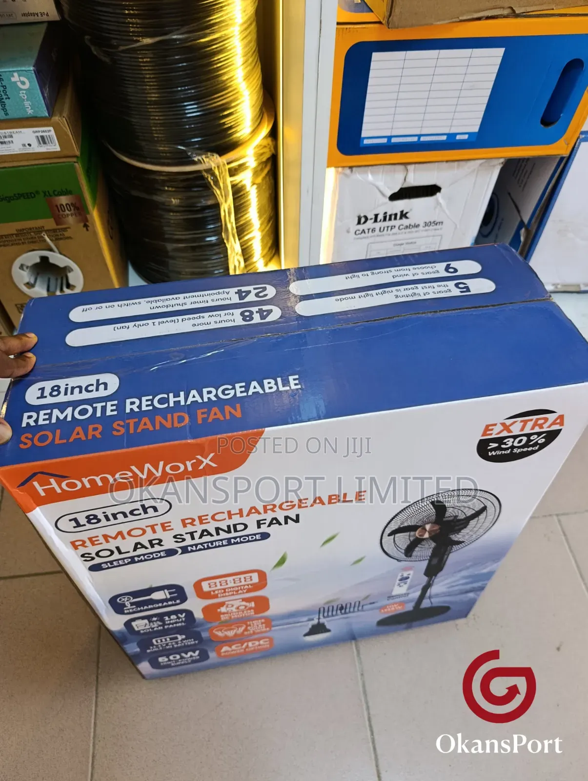 Solar Fan 16 18 Inch Rechargeable/ Floor Fan Solar Light Battery Ac Dc
