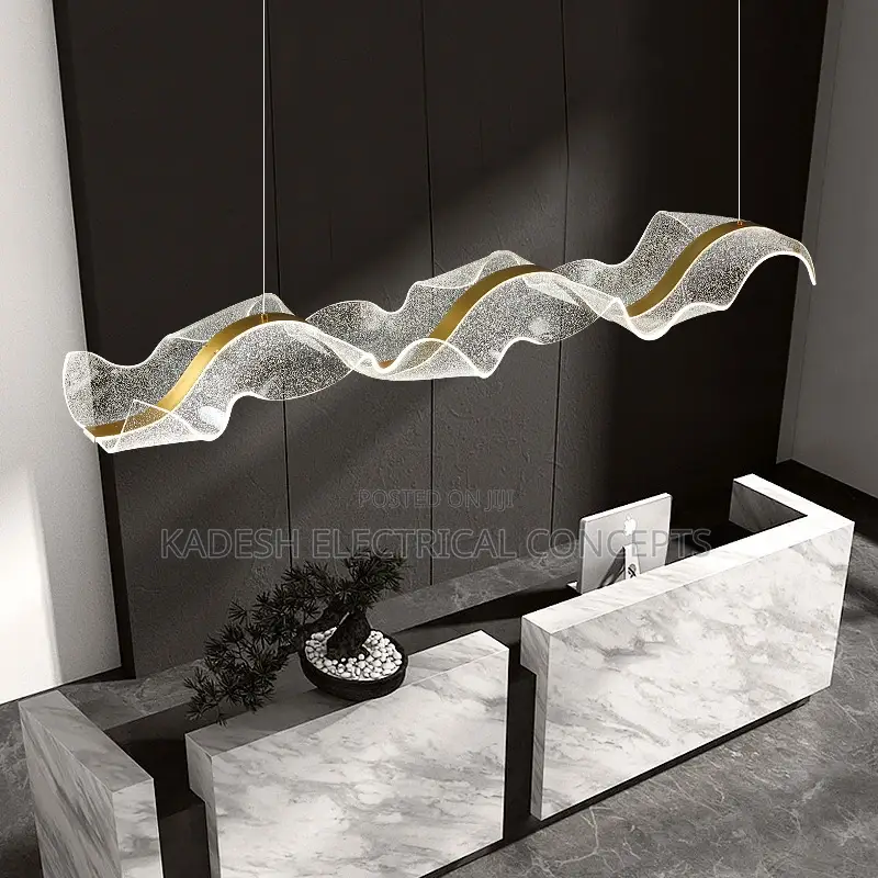 Nordic Designer Wave Led Pendant Lamps Acrylic for Table Dining Room