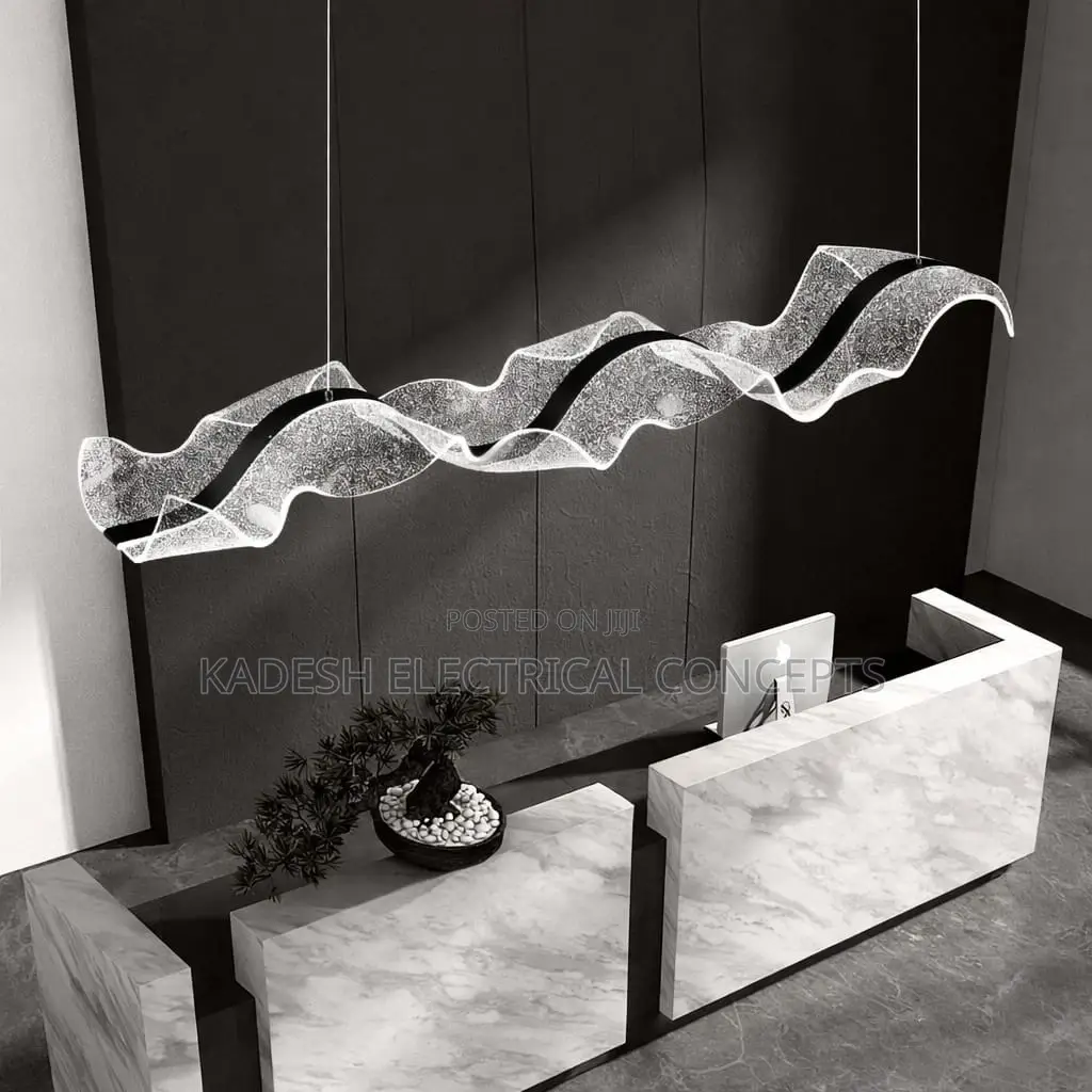 Nordic Designer Wave Led Pendant Lamps Acrylic for Table Dining Room