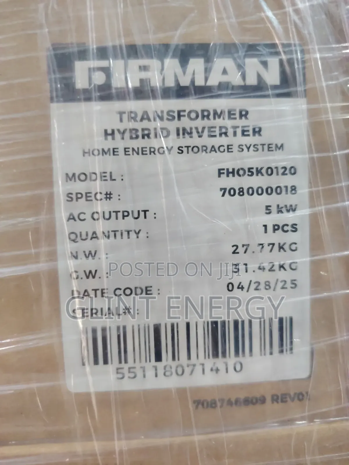 5kva 48v Firman Transformer Based Hybrid Inverter