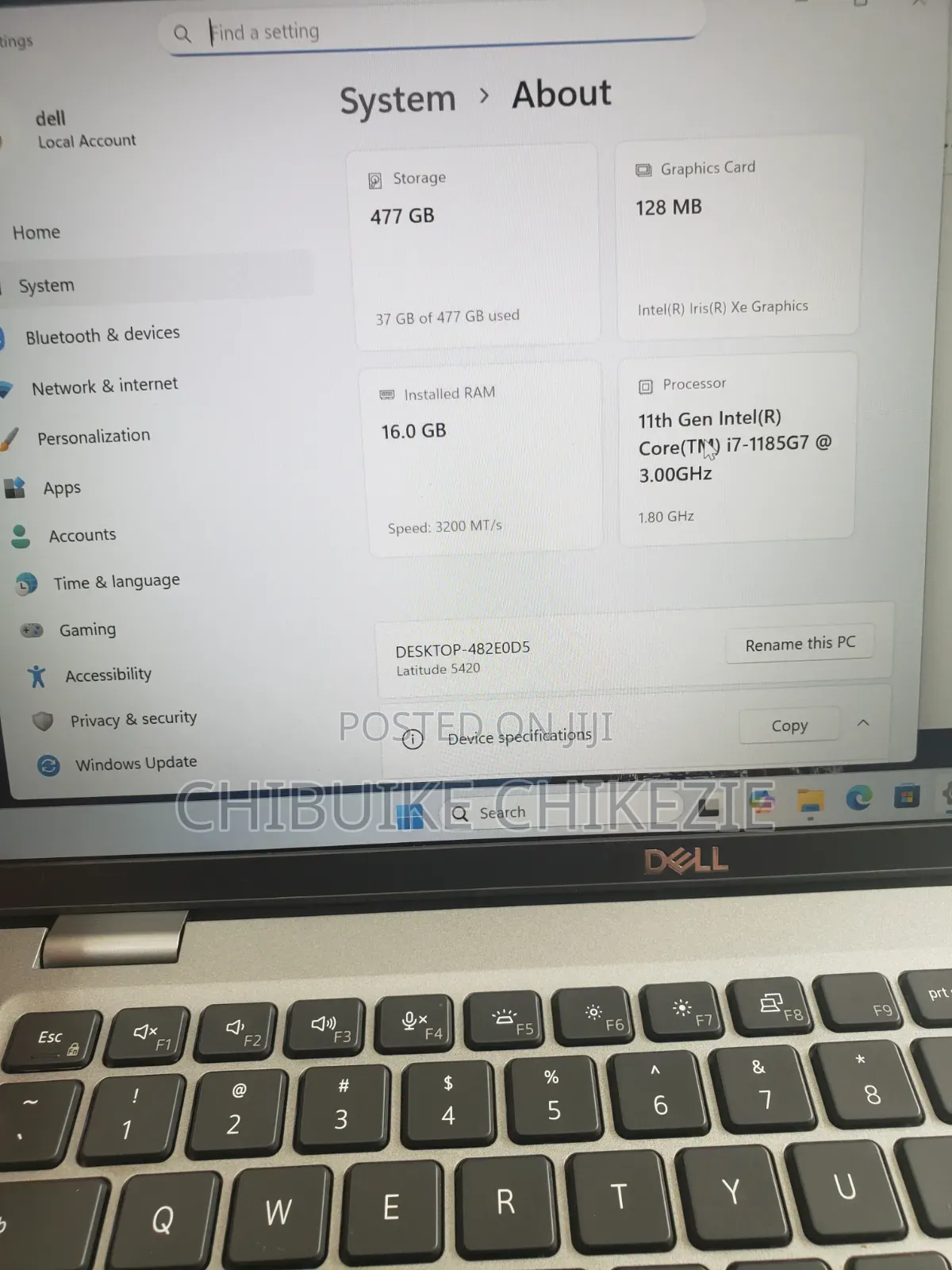 Laptop Dell Latitude 5420 16GB Intel Core i7 SSD 512GB