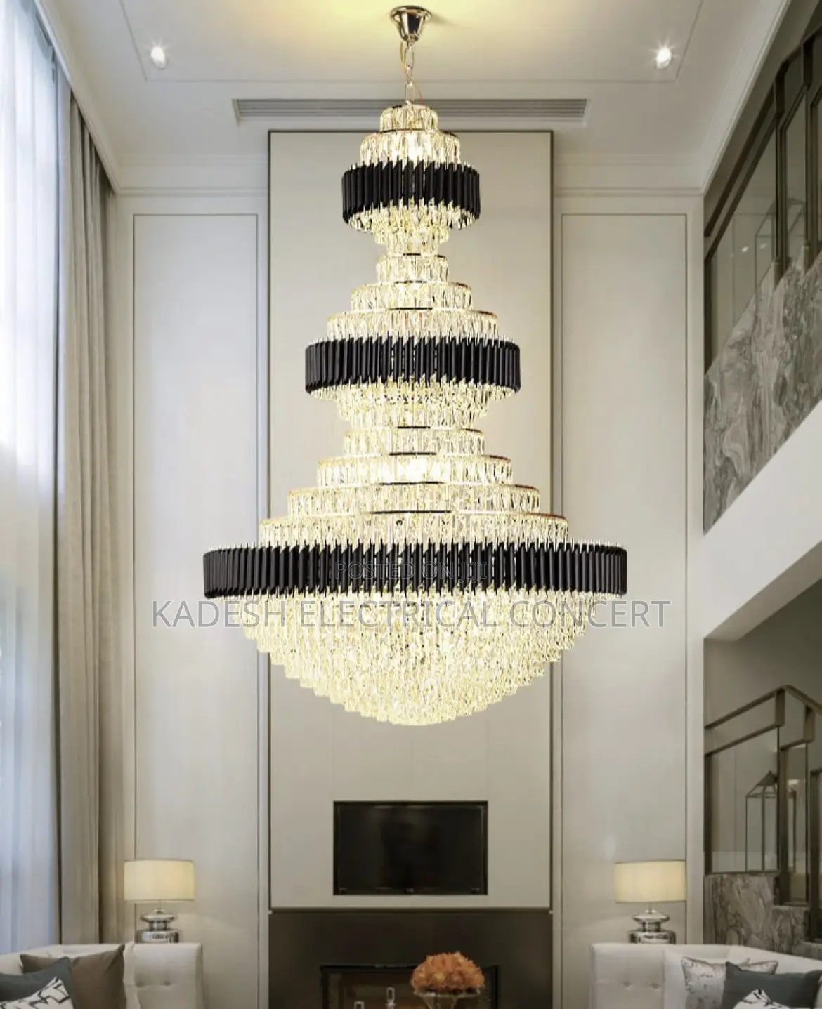 Luxury Crystal Stair Chandelier Lighting Villa Lobby Hotel Large