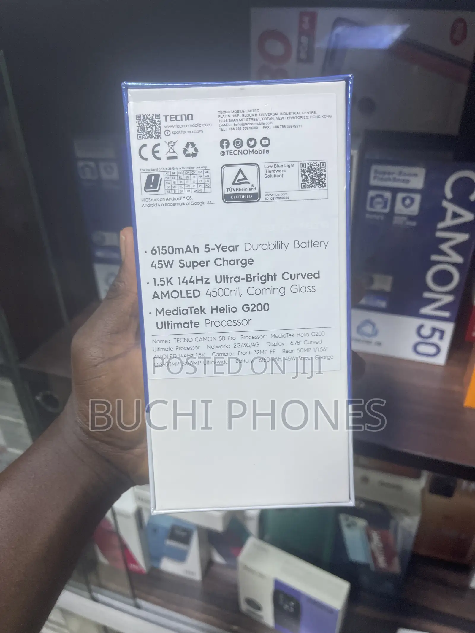 New Tecno Camon 50 Pro 256 GB Black