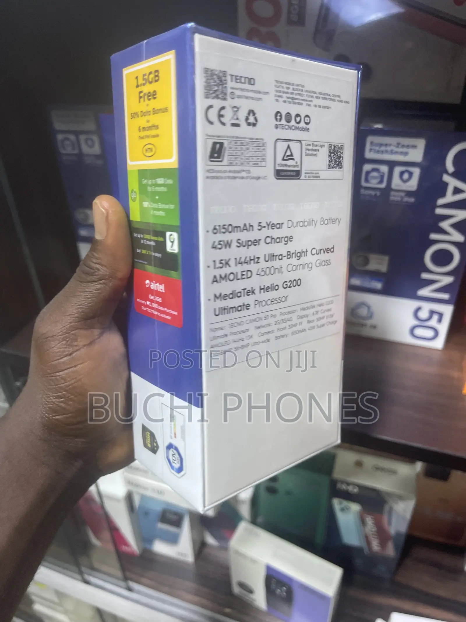 New Tecno Camon 50 Pro 256 GB Black