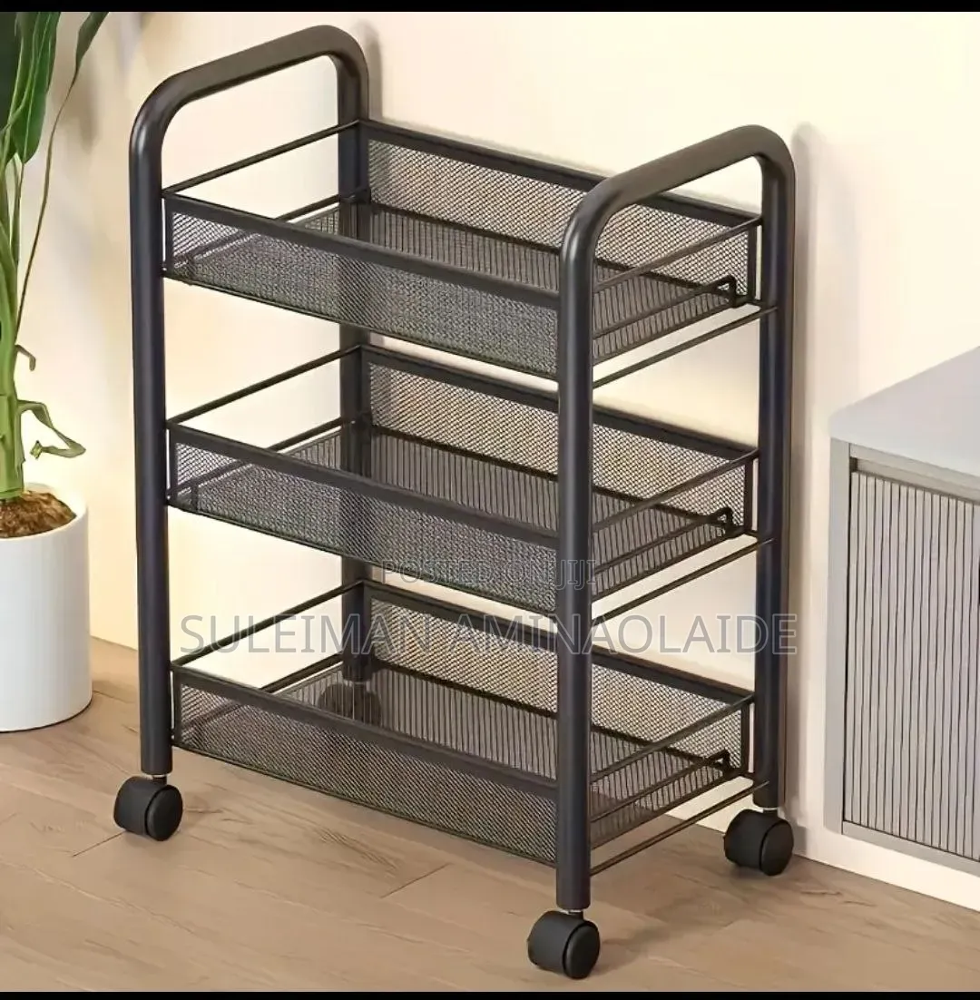 3-Tier Heavg Duty Mesh Mobile Storage Cart