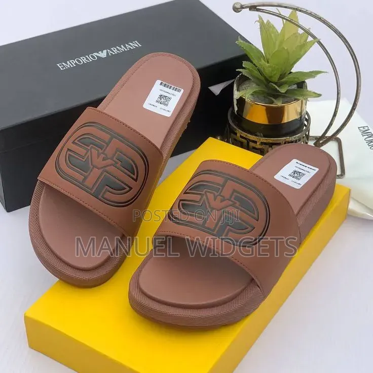Emporio Armani Carton Luxury Slides – Premium Quality