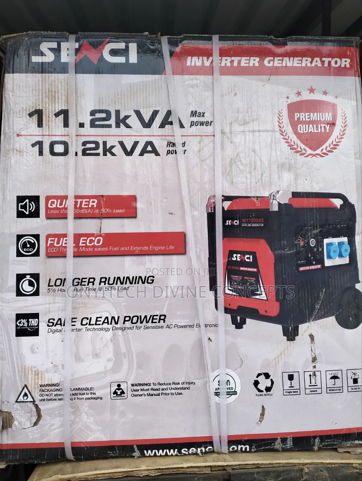 11.2kva Ultra Quiet Senci Inverter Generator