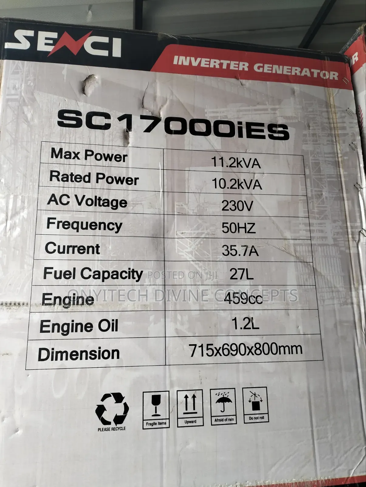 11.2kva Ultra Quiet Senci Inverter Generator