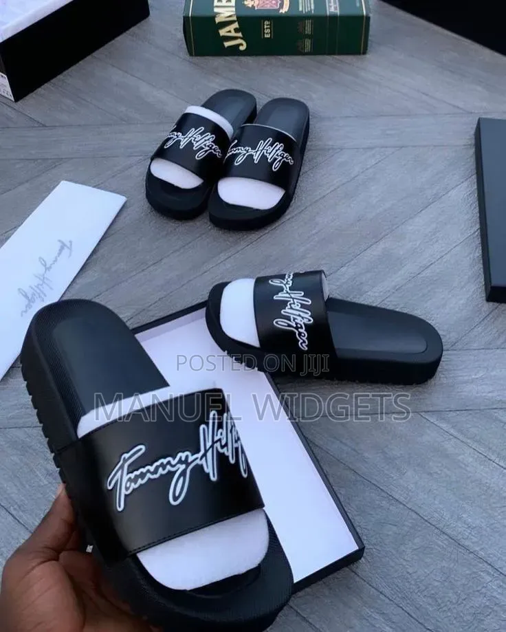 Tommy Hilfiger Carton Luxury Slides – Premium Quality