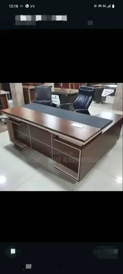 Premium Director’S Office Desk With Extension Cabinet (Brand New)