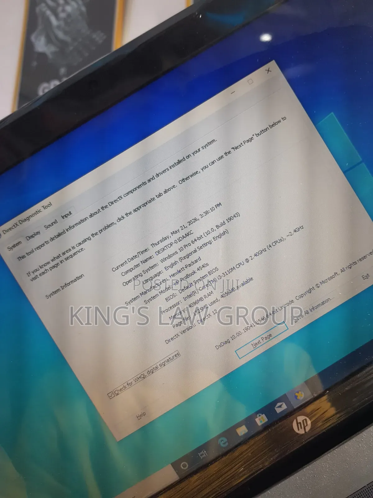 Laptop HP ProBook 4540S 4GB Intel Core i3 HDD 320GB