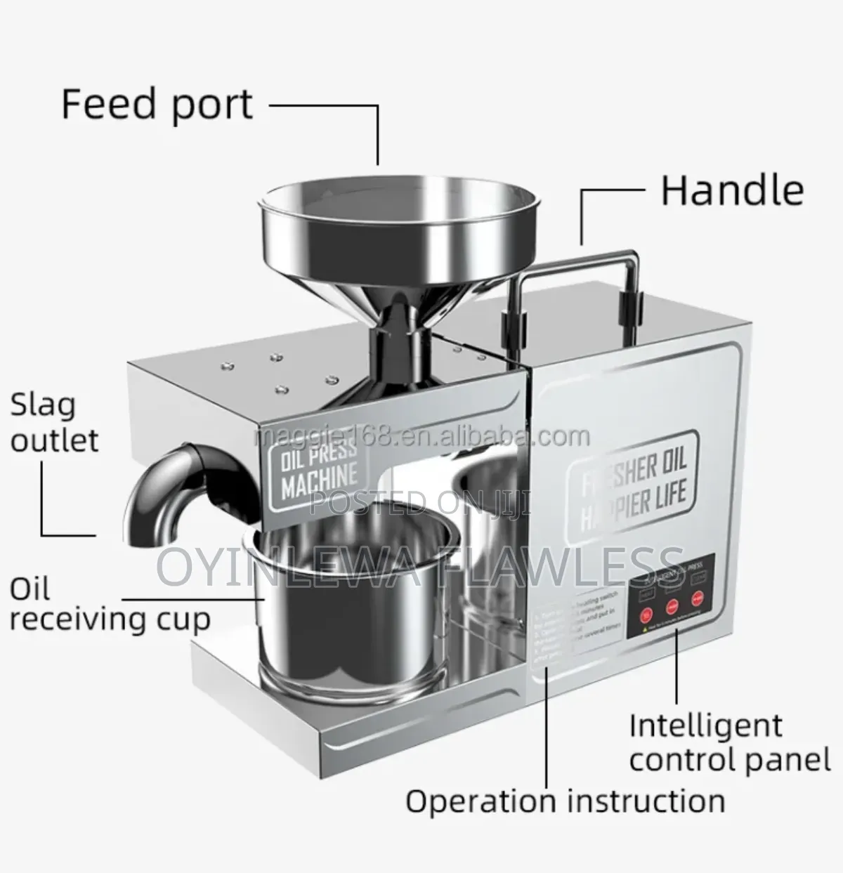 B03 Smart Electric Stainless Steel Hot Cold Oil Extractor
