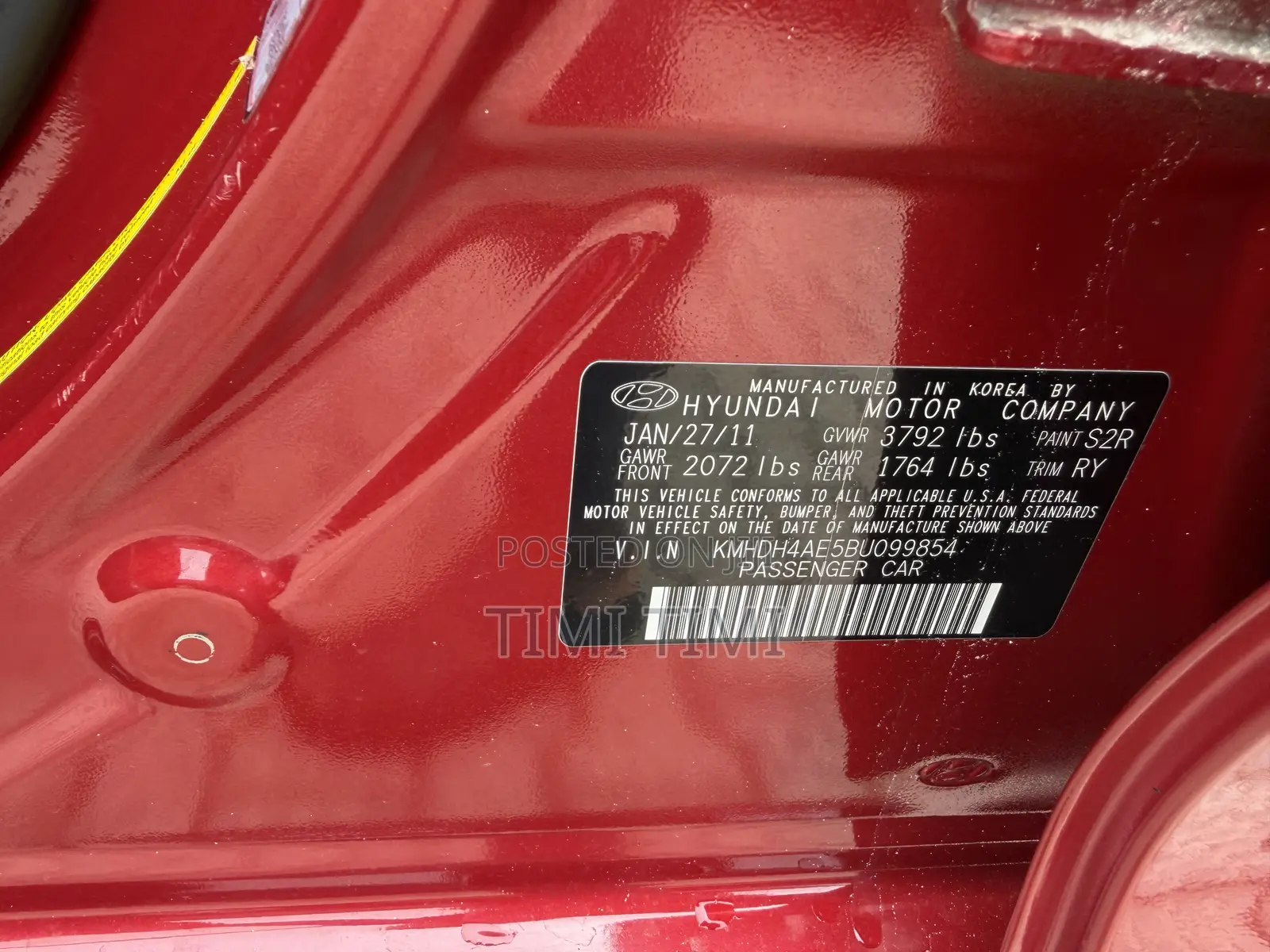 Hyundai Elantra Limited 2012 Burgundy