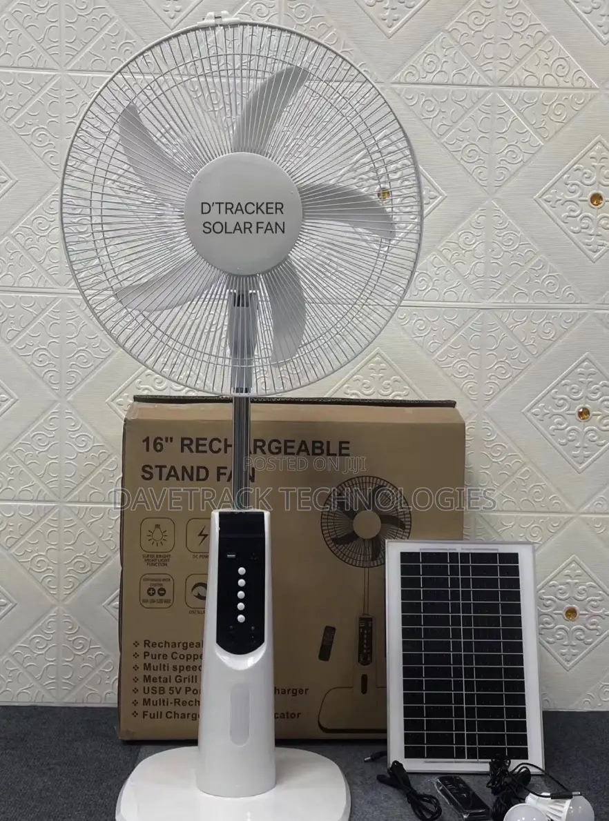 D’Tracker Rechargeable Solar Fan