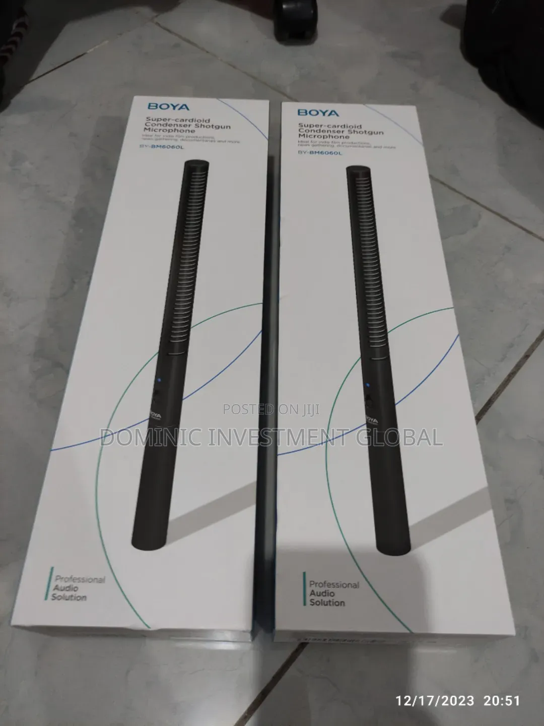 Boya by-Bm6060l Professional Shotgun Microphone in Its Product Box.