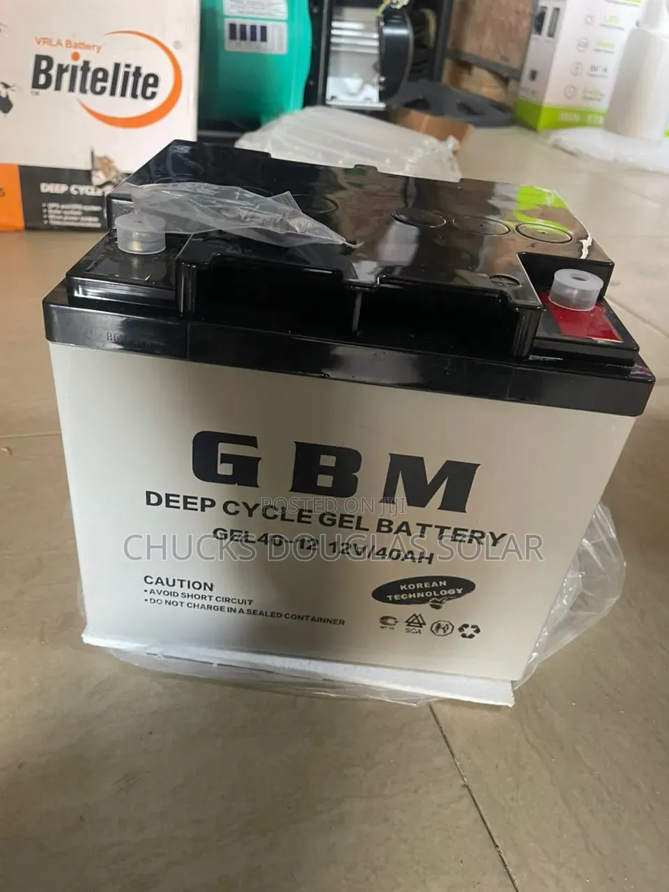 GBM 40ah 12v Deep Cycle Gel Battery