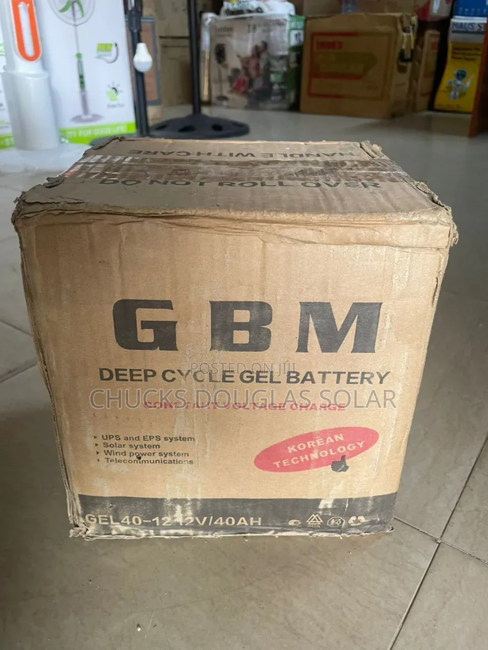 GBM 40ah 12v Deep Cycle Gel Battery