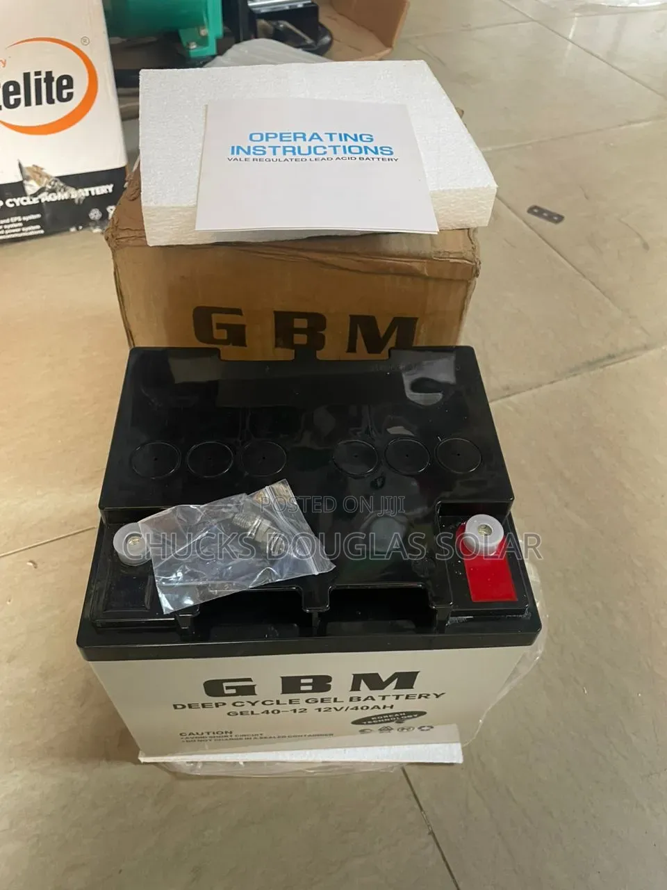 GBM 40ah 12v Deep Cycle Gel Battery
