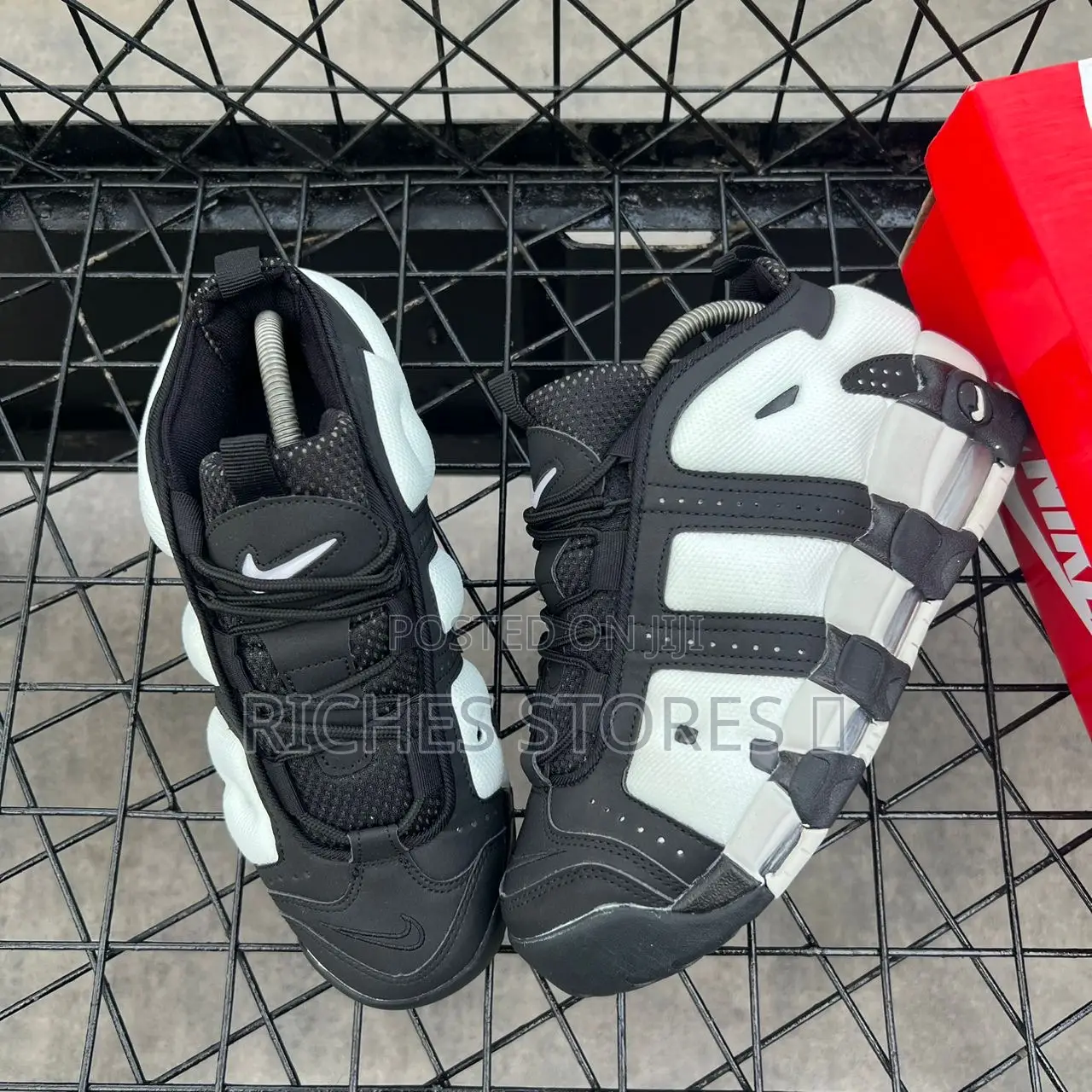 Nike Air More Uptempo Triple White Black Accents