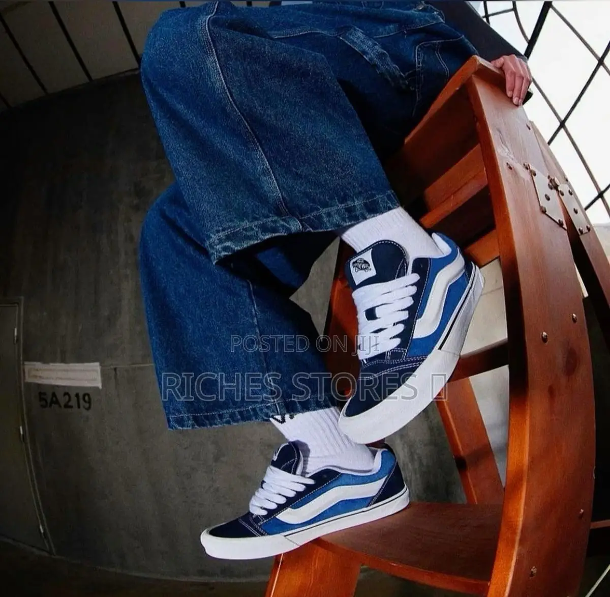 Vans Knu Skool Navy White Sneakers 
Now Available in Store