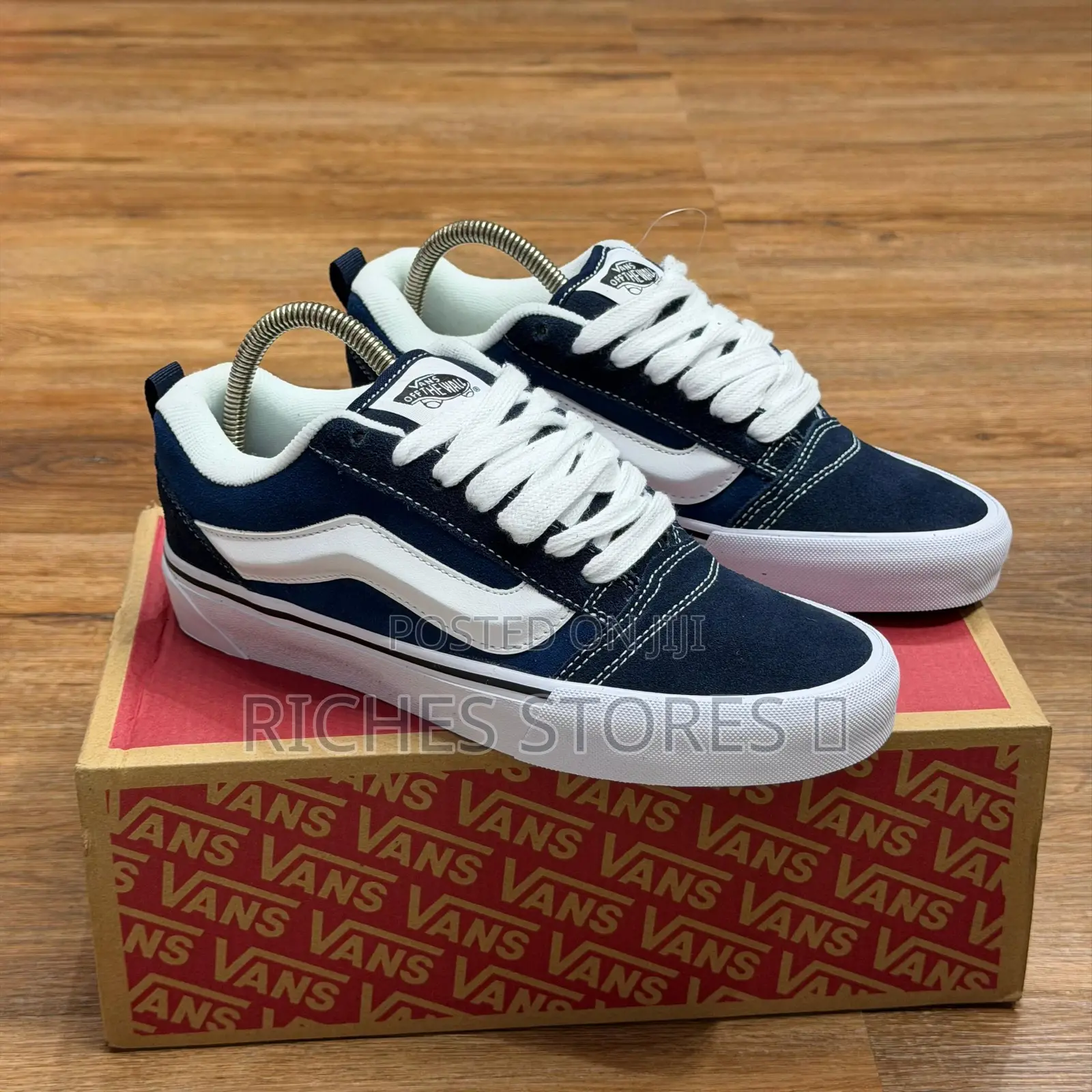 Vans Knu Skool Navy White Sneakers 
Now Available in Store