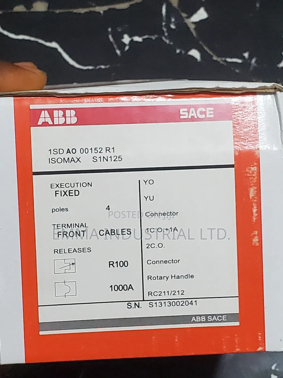 Abb Breaker 4pole 100amp Isomax