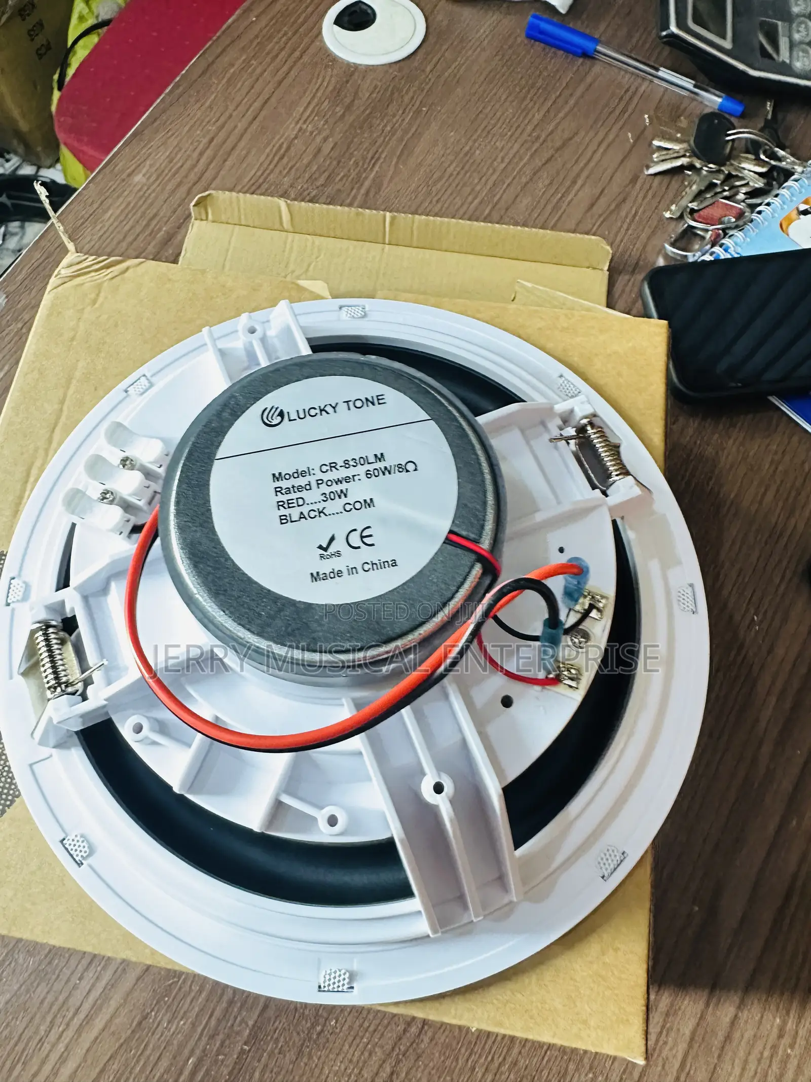 Lucky Tone 60w Framless Ceiling Speakers With Woofer