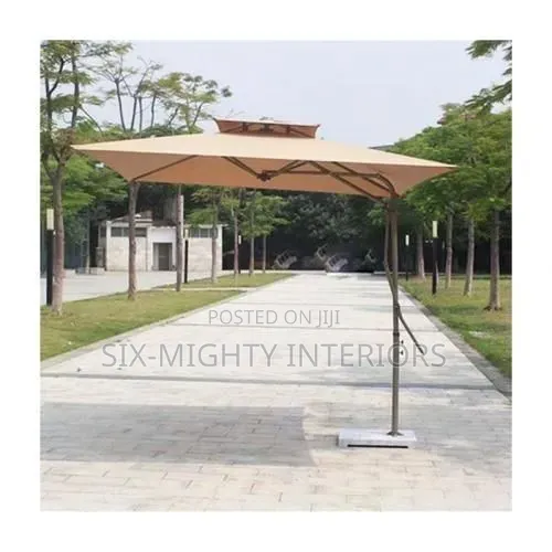Outdoors Canopy Umbrella Parasol With Marble Base