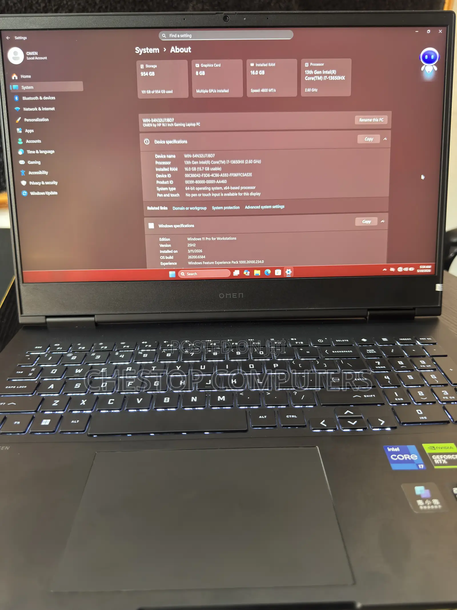 Laptop HP Omen 16 16GB Intel Core i7 SSD 1T