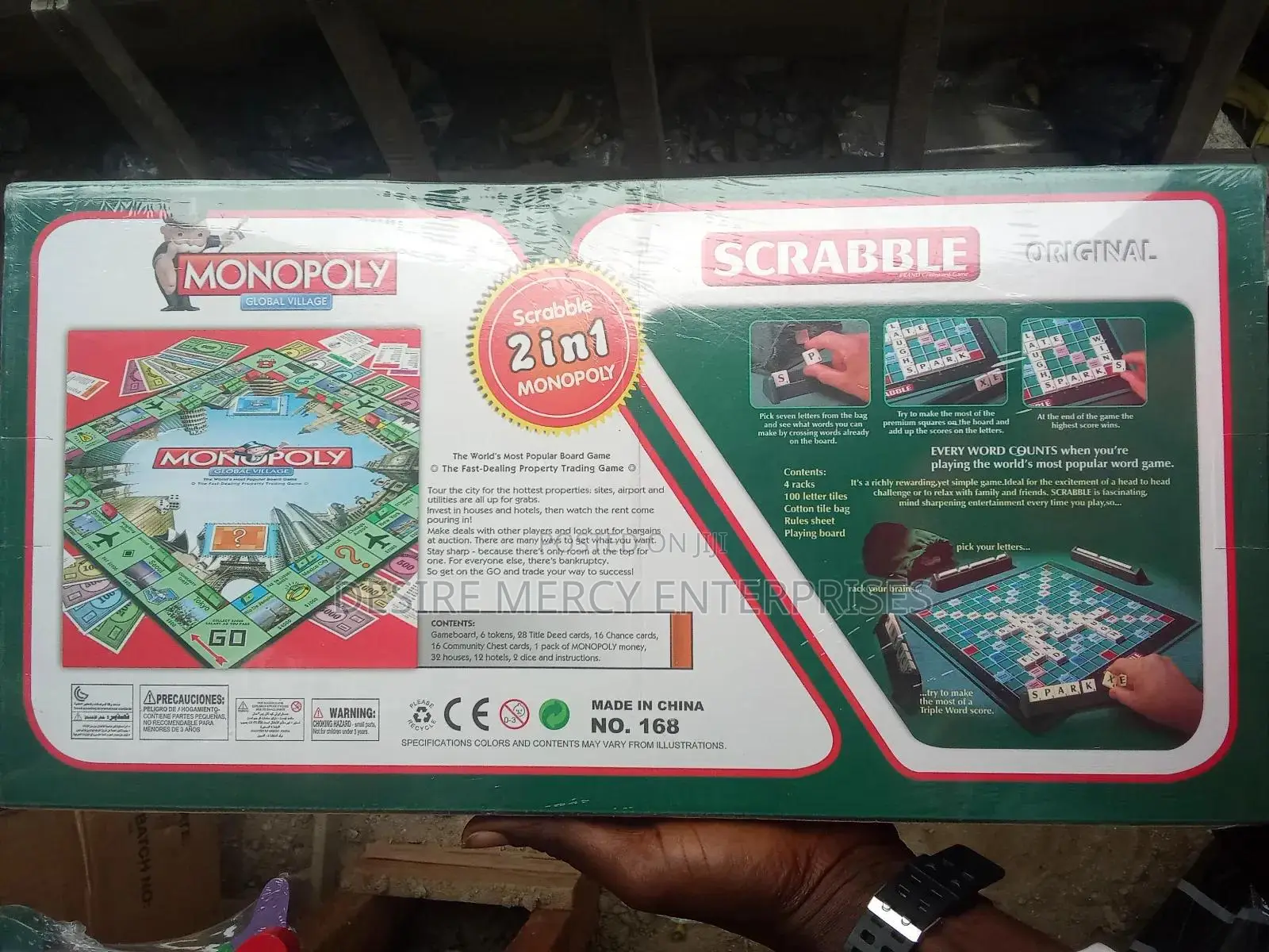 2 in 1 Scrabble and Monopoly