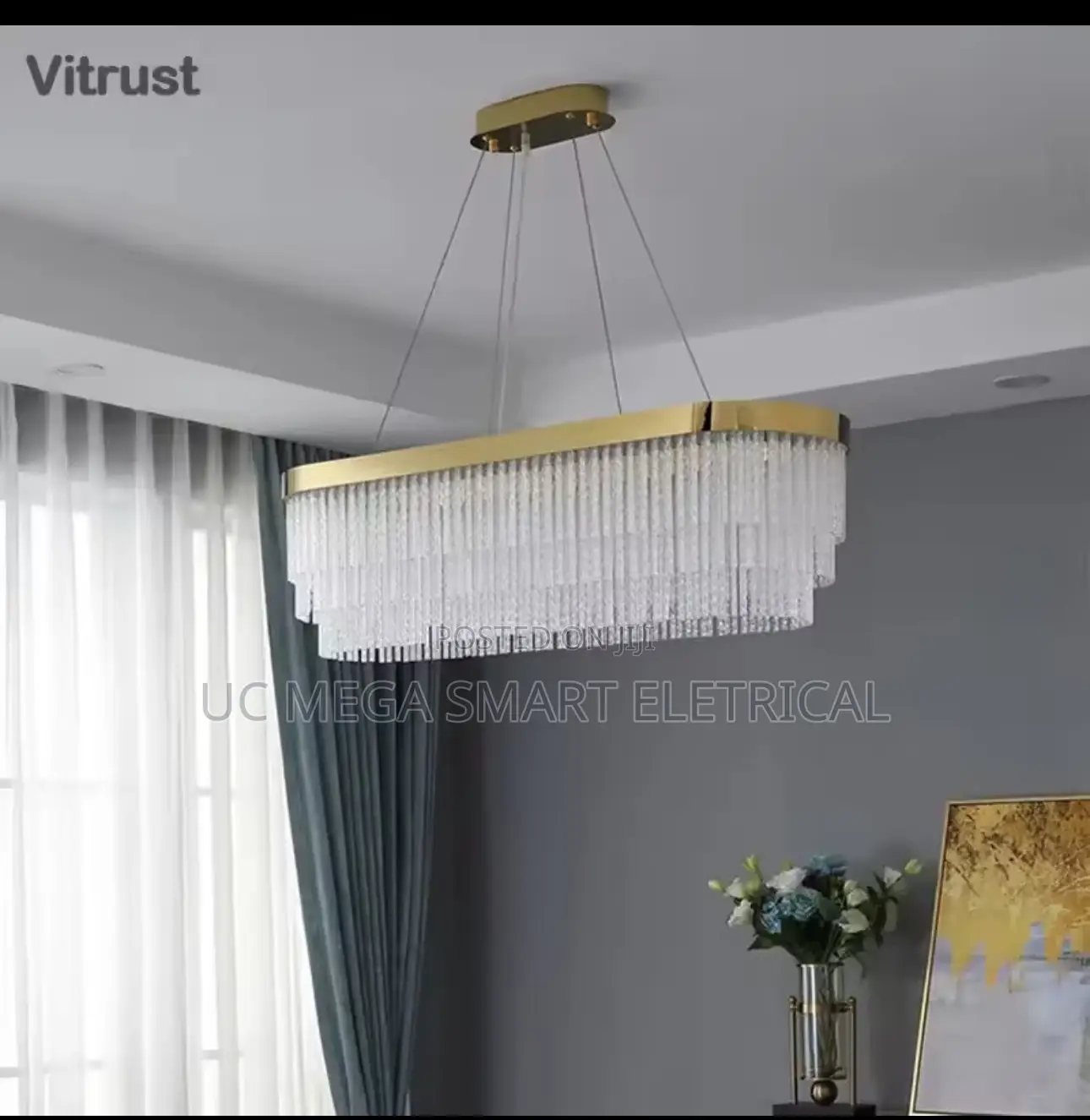 Modern Crystal Chandelier Round Ceiling Pendant Light for Living Room