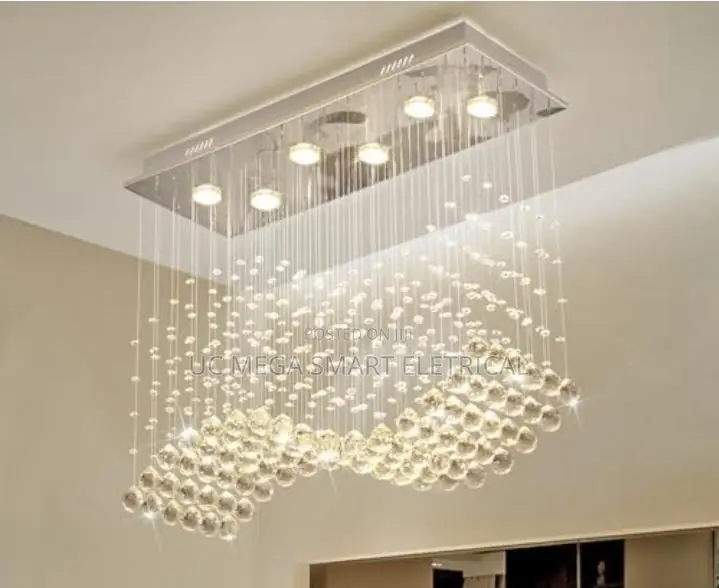 Luxury Crystal Chandelier Restaurant Dining Room Bead Curtain
