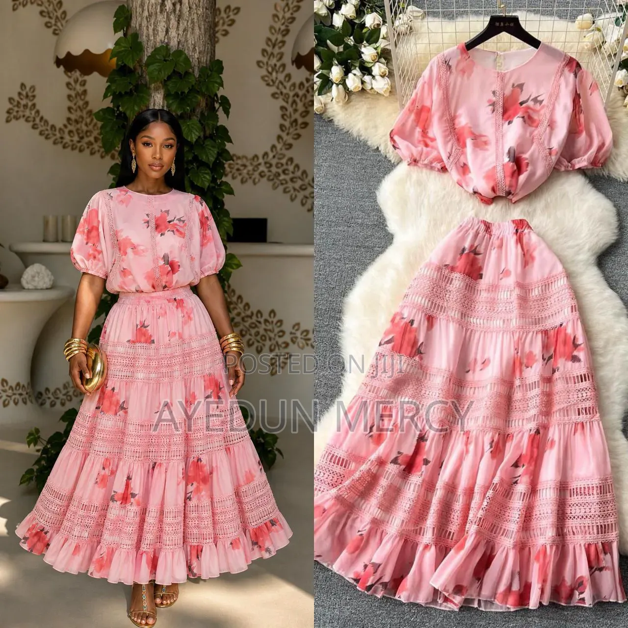 Ladies 2in1 Multi Color Dress