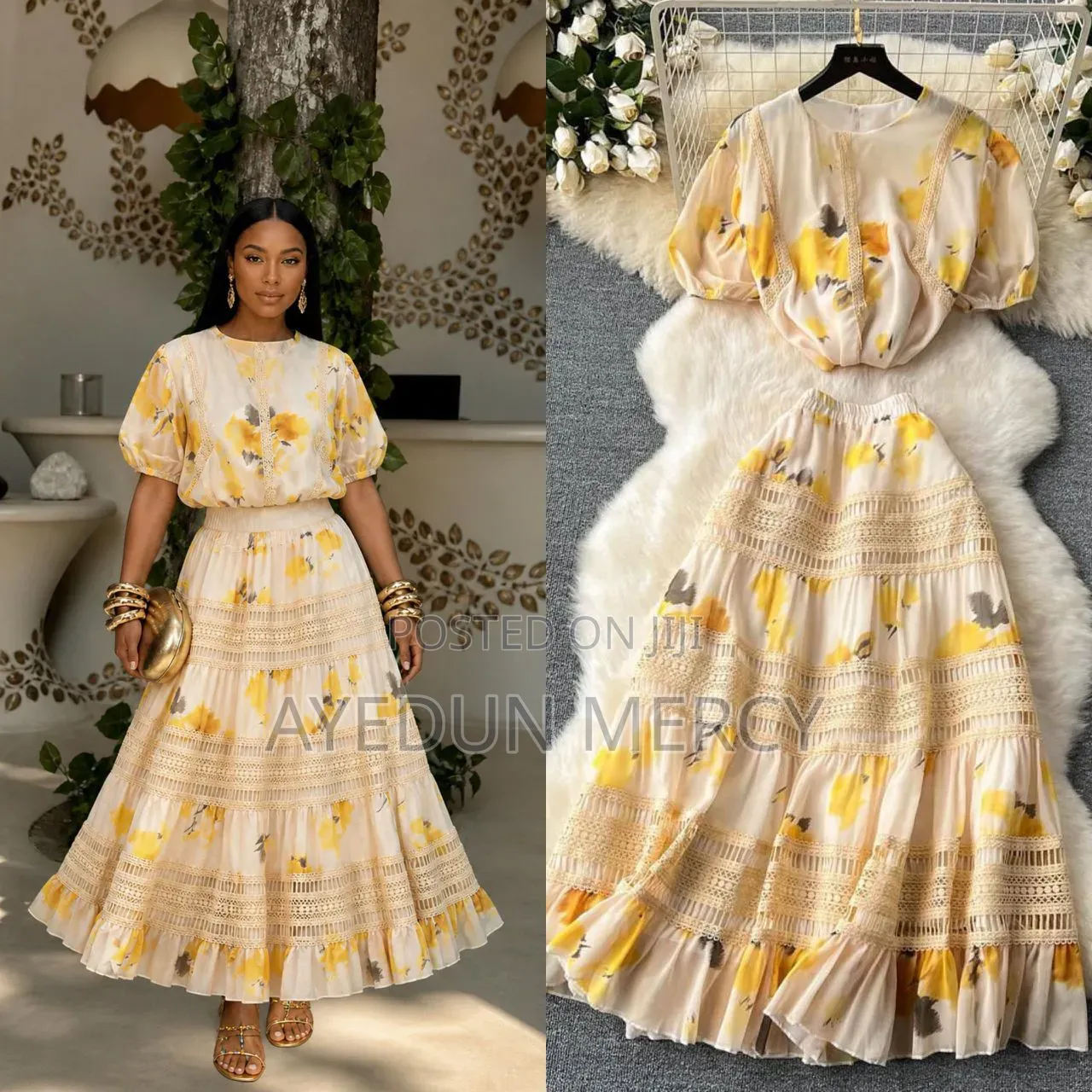 Ladies 2in1 Multi Color Dress