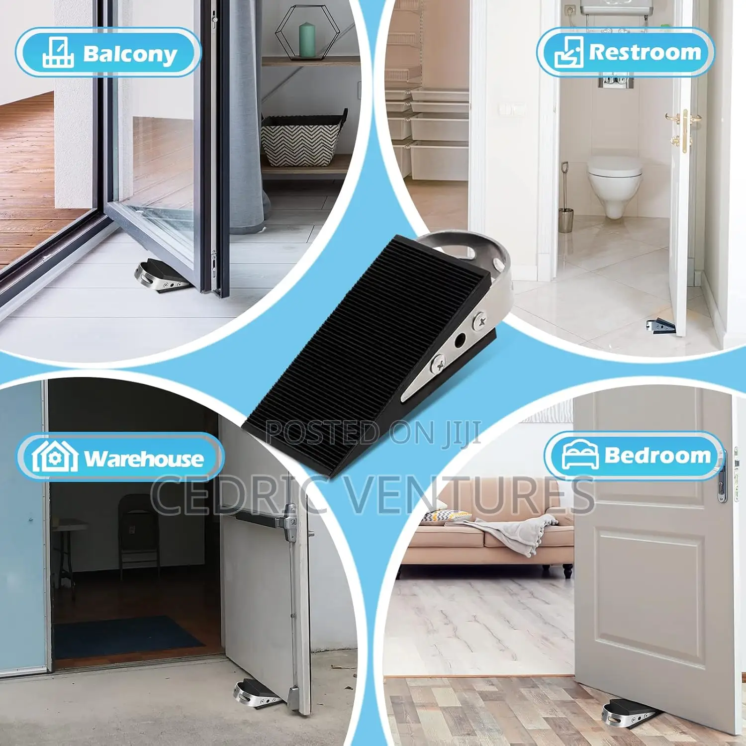 Rubber Door Stopper With Stainless Steel Handle