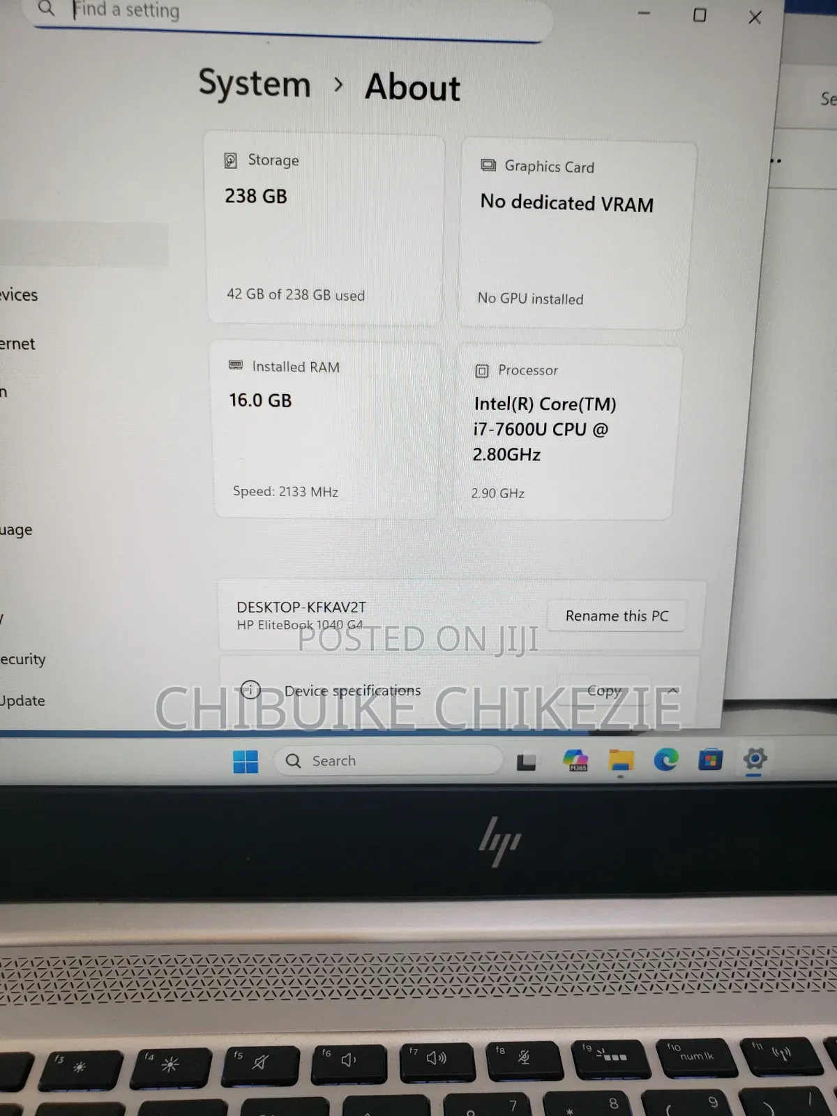 Laptop HP EliteBook 1040 G4 16GB Intel Core i7 SSD 256GB