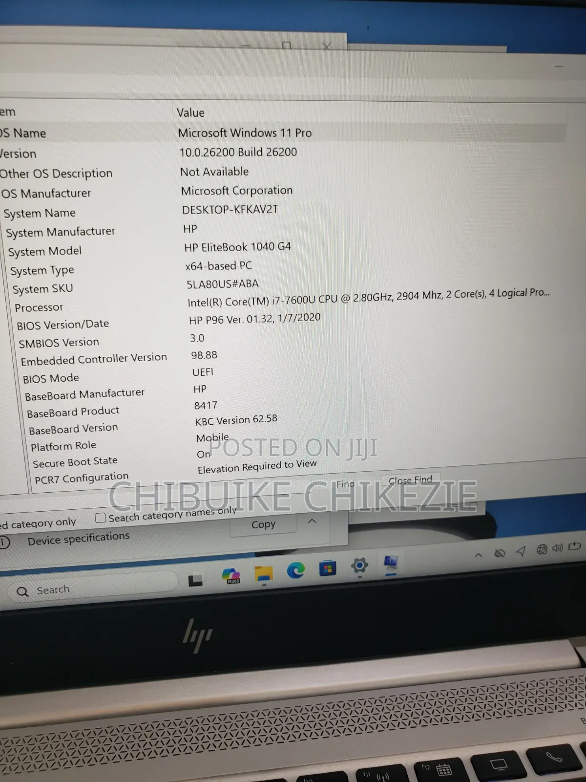 Laptop HP EliteBook 1040 G4 16GB Intel Core i7 SSD 256GB