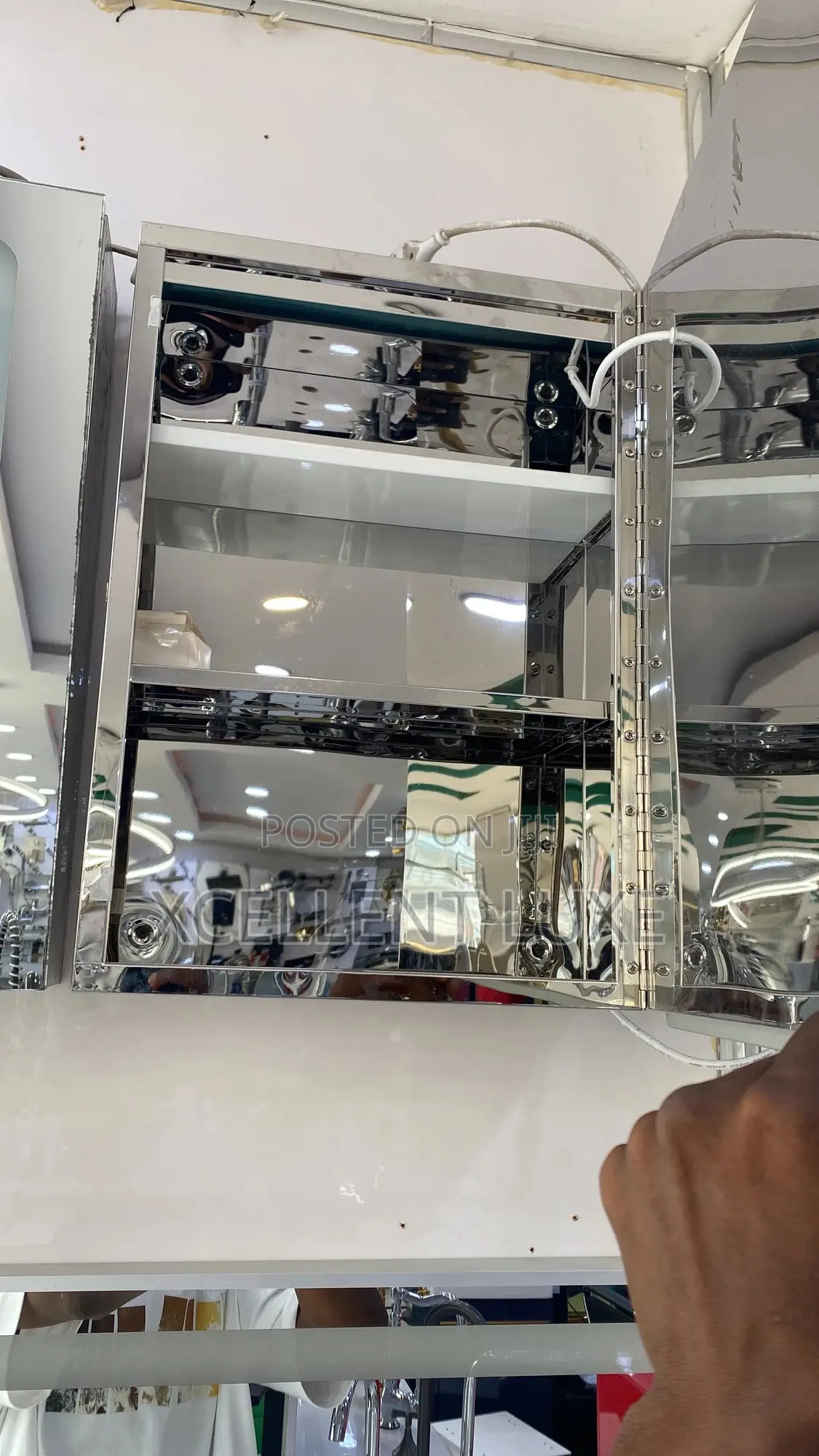 Led Mirror With Shelve (Cabinet Mirror)