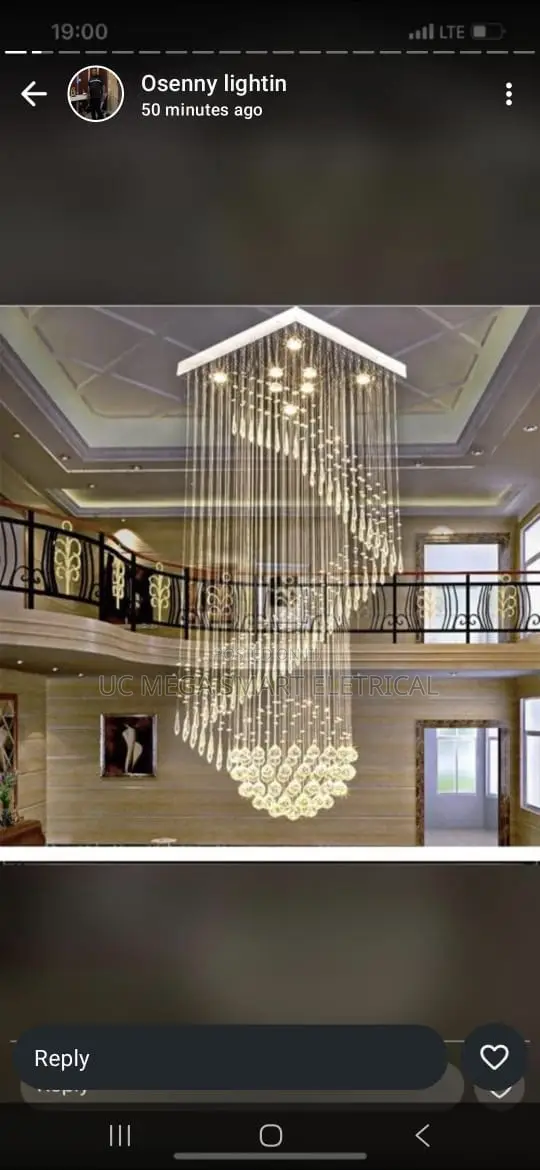 Modern Long Spiral Crystal Chandeliers Lighting Indoor Fixture For