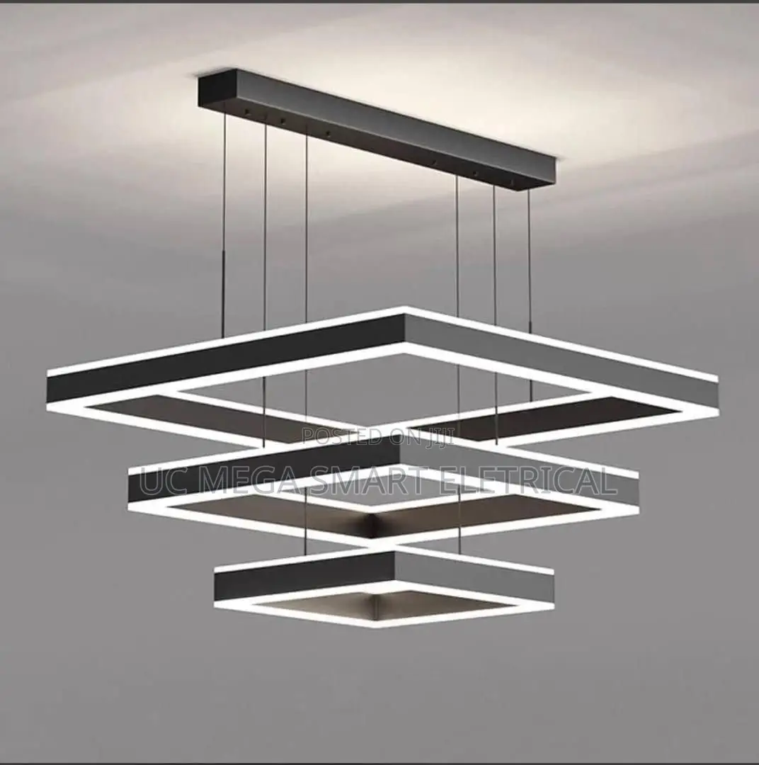 Black Aluminum Hanging Lamp for Dining Room Bedroom Living Room