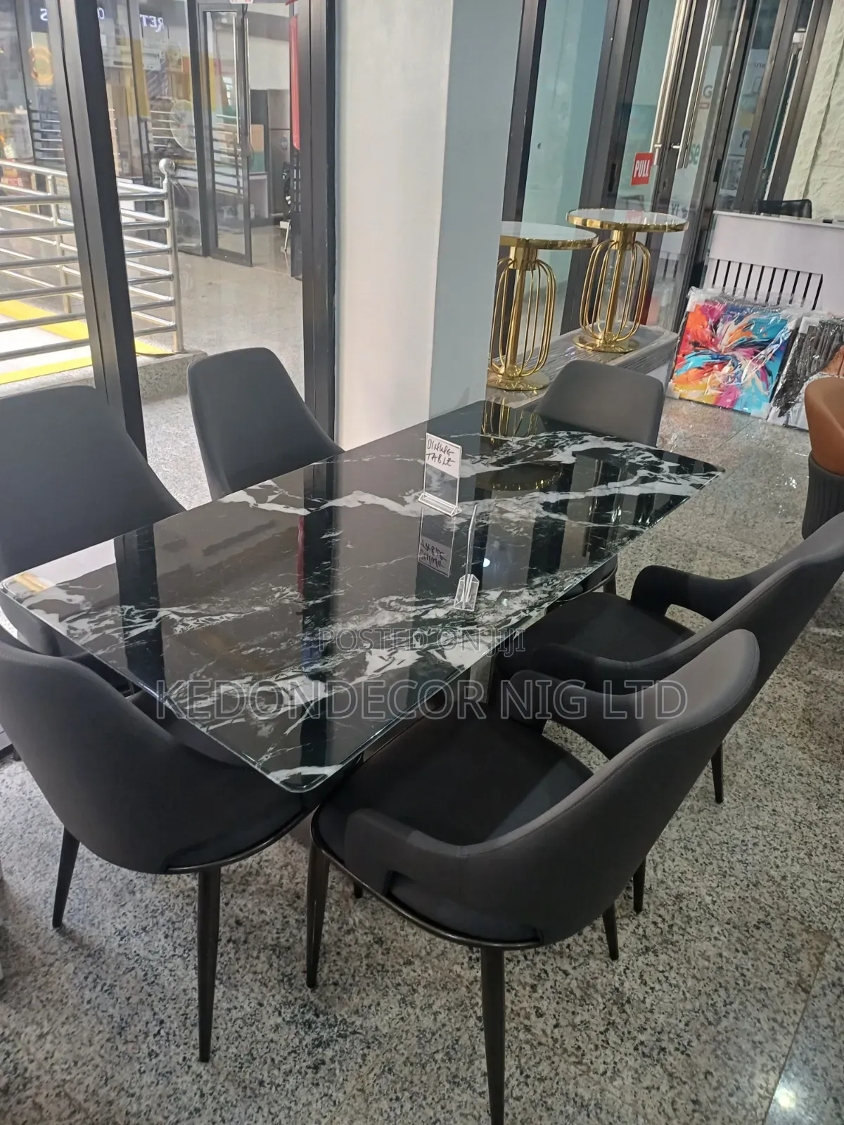 Marble Top Dining Table