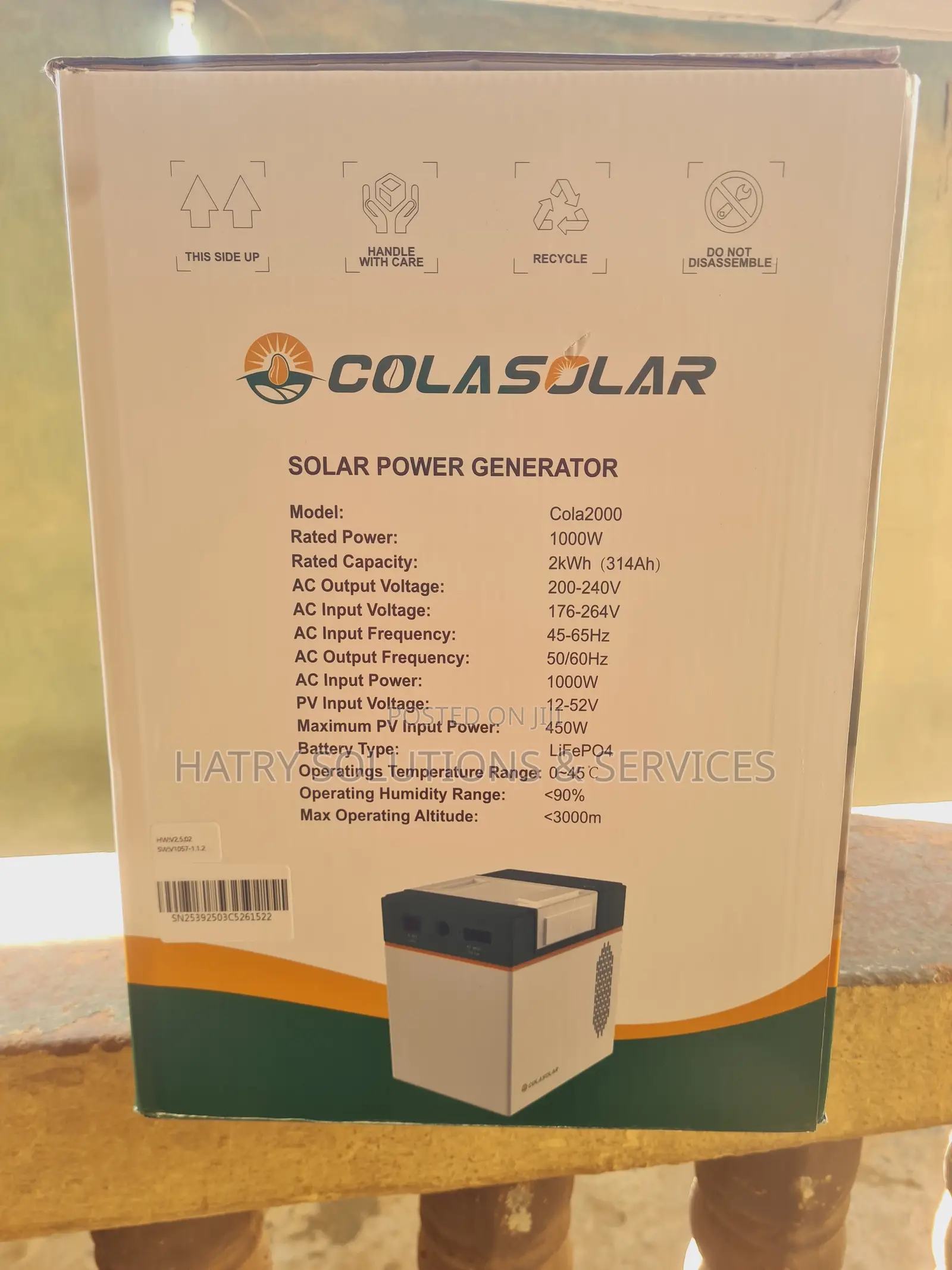 Cola 2000 Solar Generator