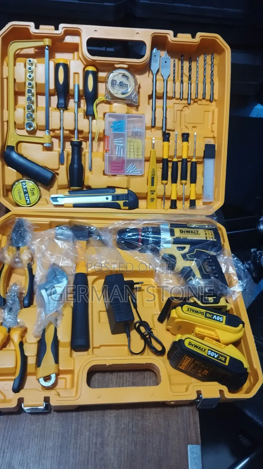 Dewalt 48v Cordless Drill With Multi-Functional Hardware Tool Kit Set