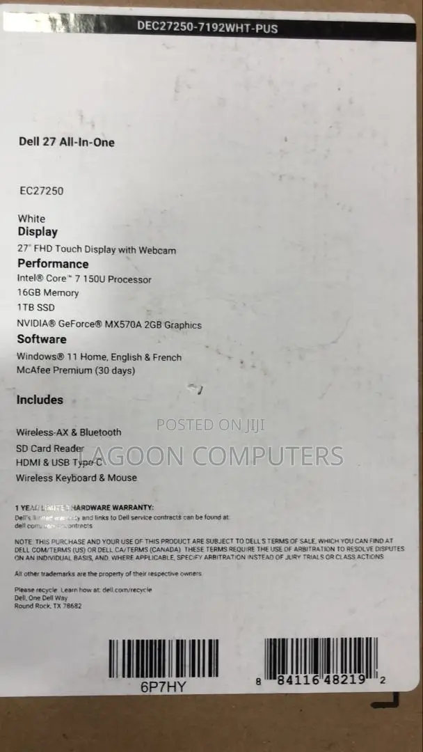 New Desktop Computer Dell 16GB Intel Core 7 SSD 1T