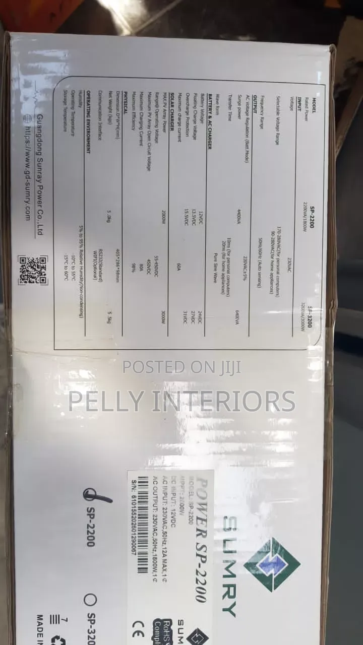 Sumry Solar Hybrid Inverter 2.2kva 12v