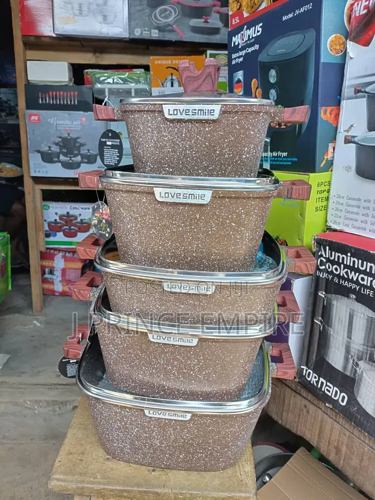 Lovesmile Design 10pcs Cookware Set Granite