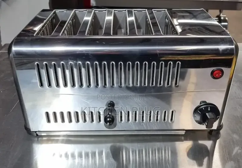 6-Slice Stainless Steel Industrial Bread Toaster,